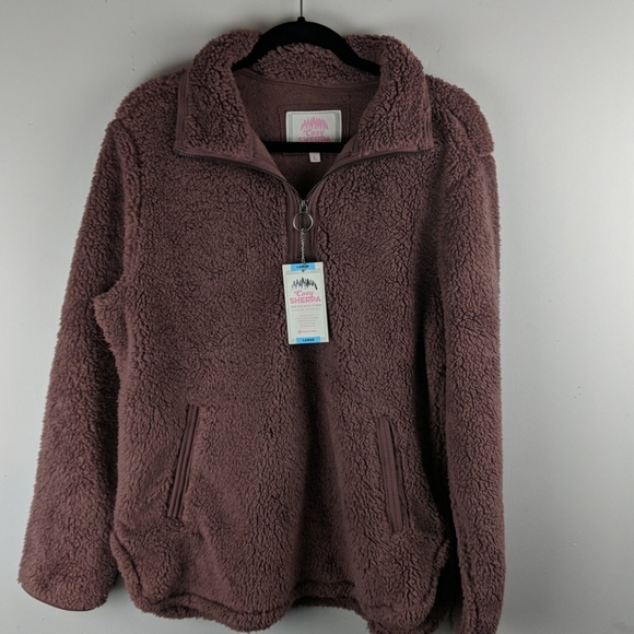 cozy Sherpa Jackets & Blazers - Cozy Sherpa size large mauve color